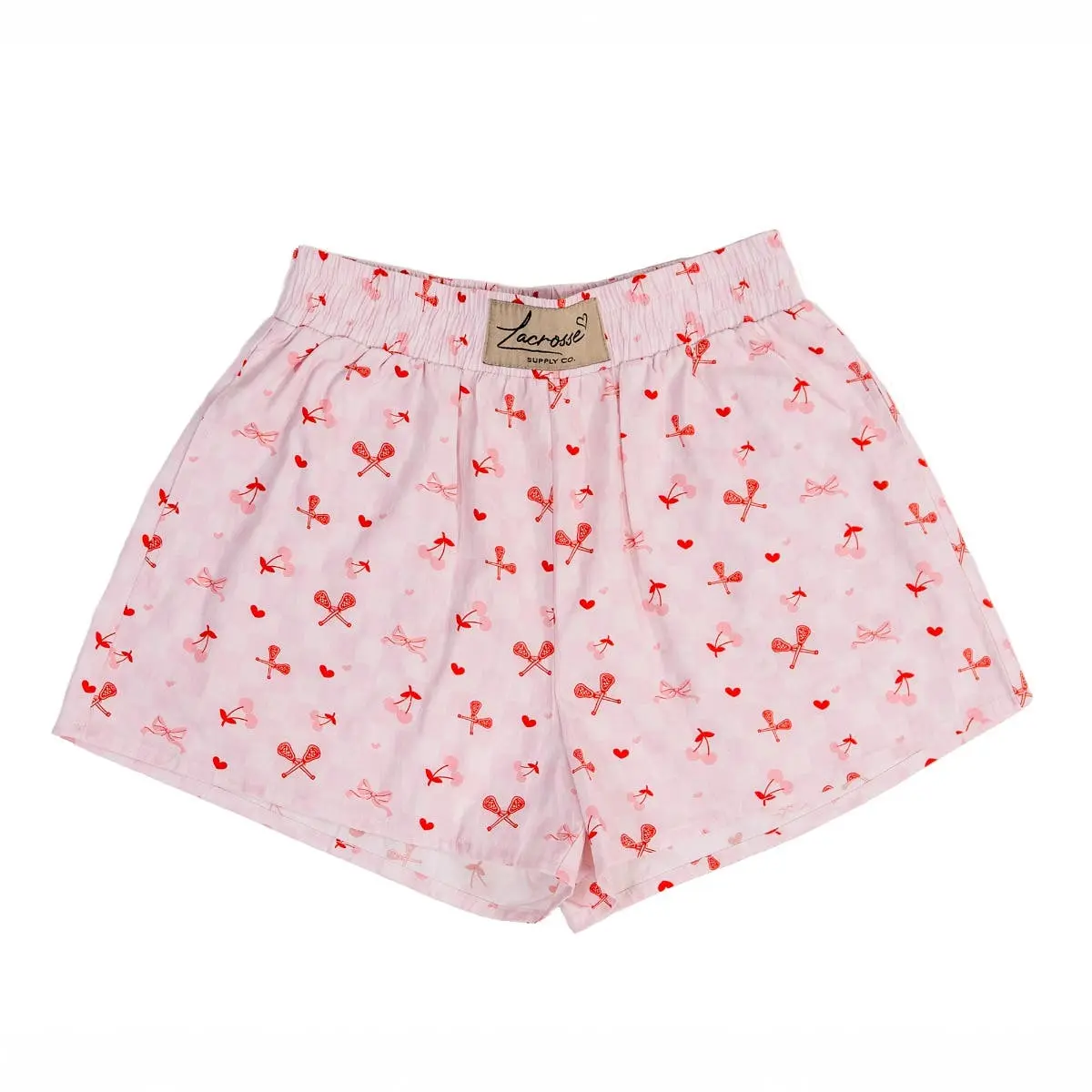 Pink Cherries & Sticks Boxer Shorts