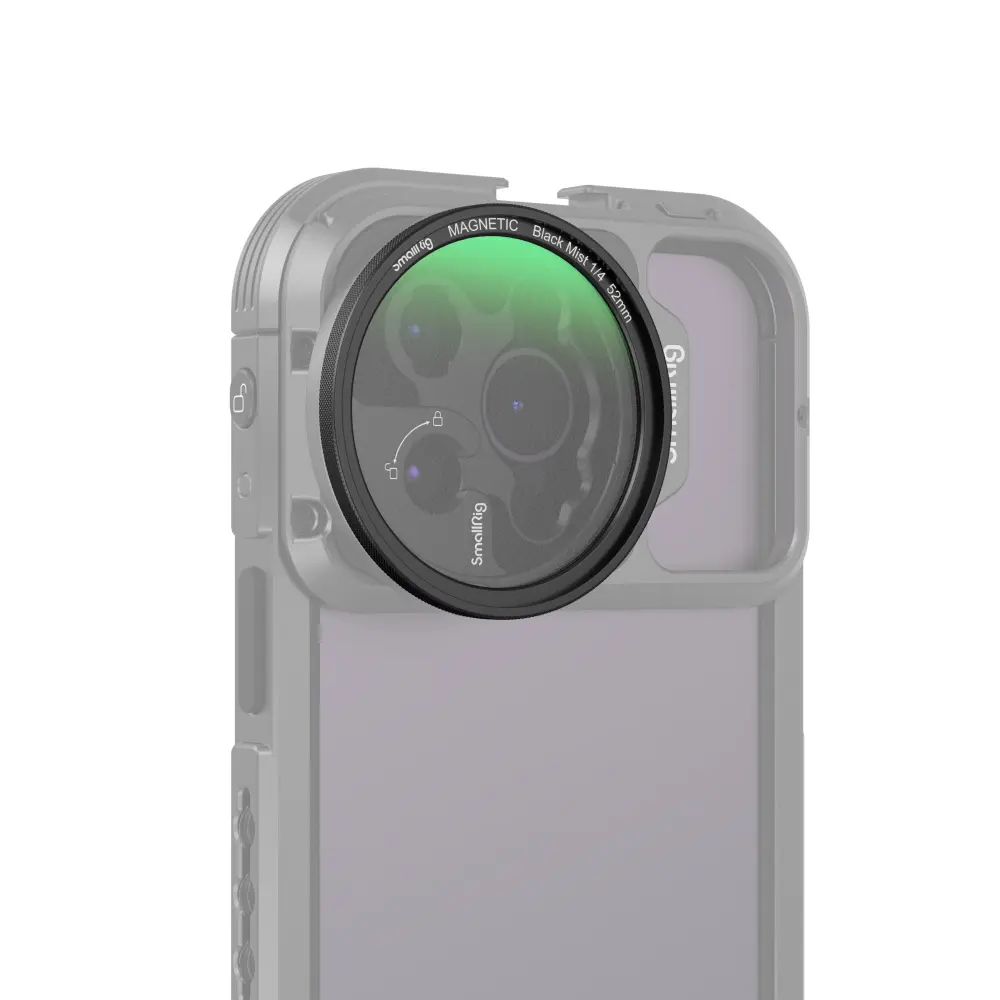 【DealsForYouDays】SmallRig 52mm Magnetic Aluminium Camera Filter, HD Glass Accessory with 28-Layer Multi-Nano Coating, Cinematic Portrait/Vlog Effect, 1/4 Diffusion Mist Filter - 4217 (Photographic Kit Inclusive)