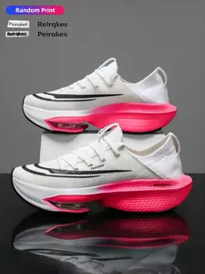 Unisex Sporty Running Shoes, Athletic Running Shoes, Lightweight Shock Absorption, Breathable Textile Upper, Rubber Sole, Medium Width, All Seasons