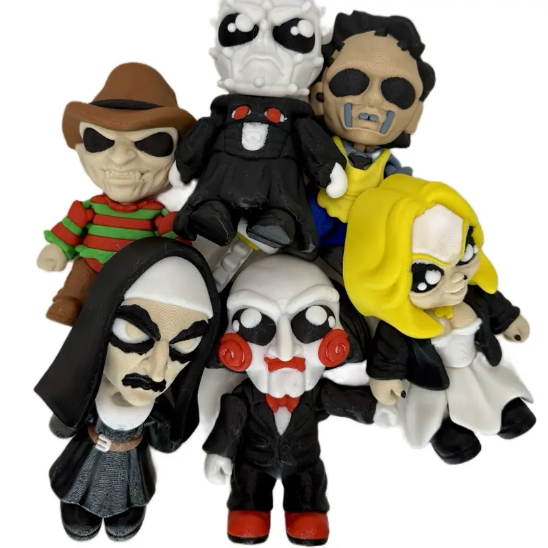 Horror Flexi Figures – Around 5” Tall, Articulated & Creepy-Cute
