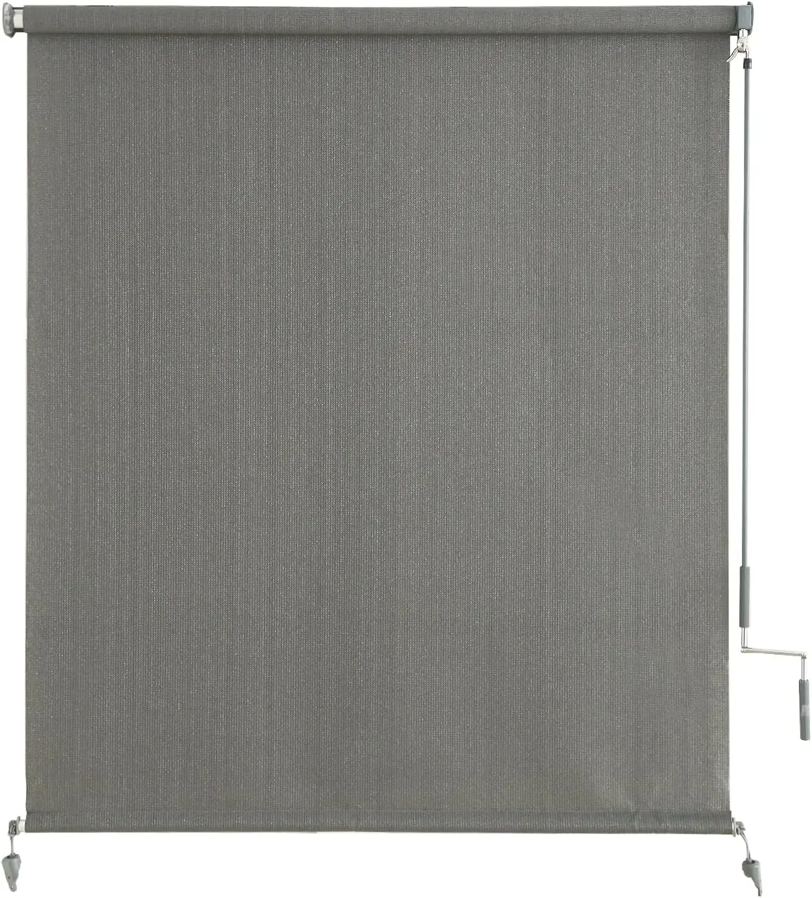 Outdoor Roller ShadesCordless Patio Roller Up Blinds with Shade Cloth for Porch Gazebo Pergola Balcony Backyard2 Poles & 1 FabricGrey48" Wx72 H