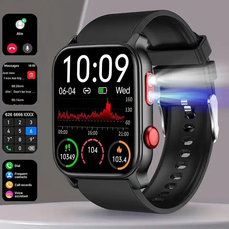 Smart Watch for Men and Women with Call/Message Reminder, Smart Watch 1.83 Inch Touch Screen, Fitness Watch Heart Rate/Sleep/Calorie/Step Monitor, Emergency Flashlight, Activity Tracker for Android iOS tiktokshopbacktoschool