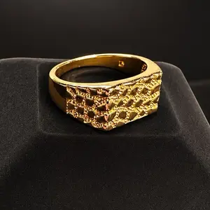 Men Nugget Ring Gold/Silver Plated