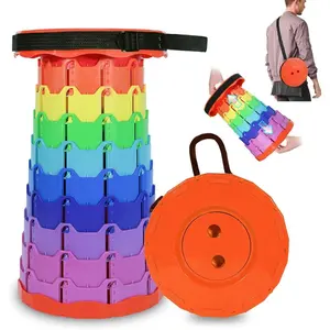 Compact Retractable Folding Chair - Adjustable Beach Chair for Adults, Sturdy Portable Seat for Fishing, Camping, Backyard & Outdoor Events