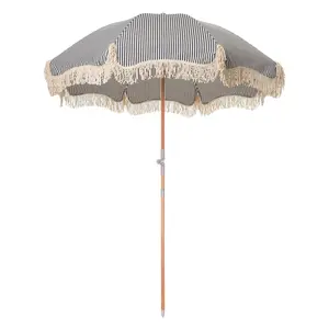 Business & Pleasure Co. The Premium Beach Umbrella - Lauren's Navy Stripe