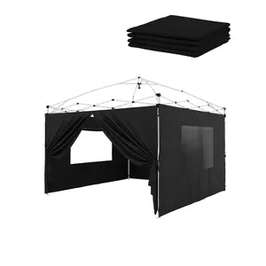 White 10×10 Pop Up Canopy 4-Piece Waterproof Sidewall Set, 99% UV Block, Heavy-Duty Outdoor SunWall Panels, Easy Quick Replacement for Tent Shelter, 10X10ft, without Legs