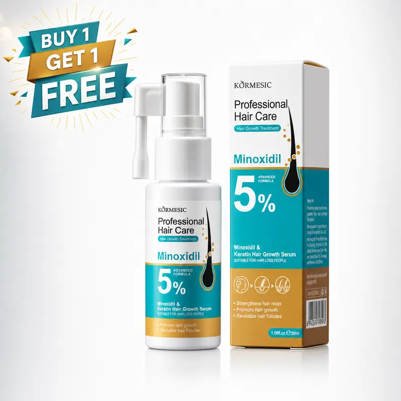 KÖRMESIC 5% Minoxidil Hair Regrowth Treatment 30ml - Anti-Hair Loss Formula for Daily Use Clinically Proven Professional Haircare