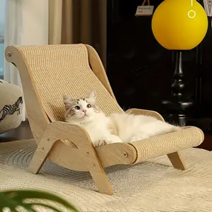 Durable Cat Scratching Post, Cat Scratching Furniture Protector, Cat Toys, Cat Sofa, Sisal Rope Cat Scratching Post Bed, Sofa Combining Sleep and Scratching Functions.