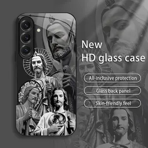 Suitable for [Galaxy S25] Jesus New stylish high quality glass protective case affordable anti-drop anti-fingerprint-888