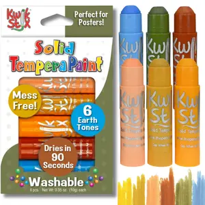 Kwik Stix Set of 6 Earth Tones - Perfect for Drawing and Writing creative diy