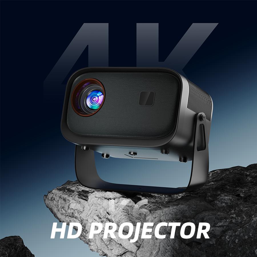 2026 upgraded black projector, Father’s Day gift, supports 4K/1280p HD Bluetooth projector with built-in speakers, portable summer outdoor mini movie projector, compatible with laptops, smartphones, smart TVs, Xbox, PS5, ideal birthday gift, USB flash dri
