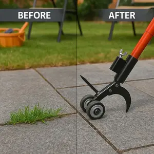 Metal Rolling Weed Tool, Gap Weeder, Garden Hoe, Lightweight Portable Outdoor Garden Path Driveway Stair Weed Remover, No Bending Lawn Care Landscape Beauty Tool
