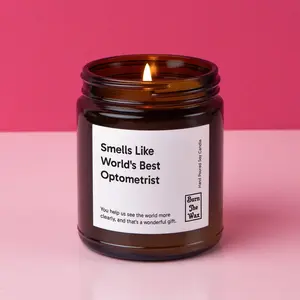 Smells Like World's Best Optometrist Soy Candle | Optometrist Gift, Gift for Optometrist, Future Optometrist, Christmas Gift