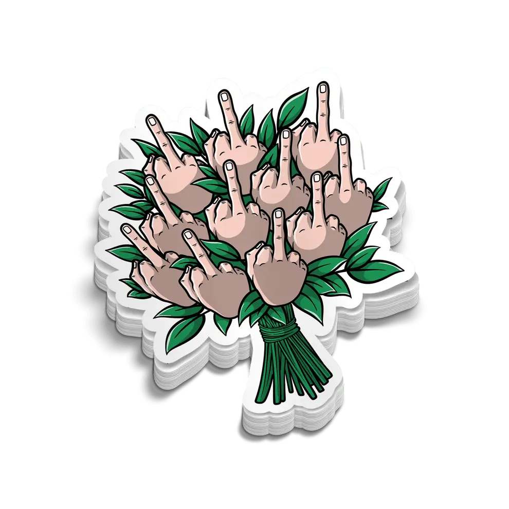 Bouquet sticker - Hard Hat Decal | Die-Cut Sticker for Laptop Water Bottle