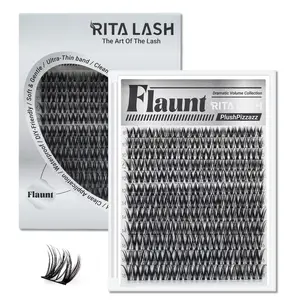 Flaunt |  RITALASH 144pcs Clusters Upgrade 2.0 Lashes with Ultra-Dense, Waterproof, Long-Lasting Eyelashes | Flora | Natural Daily, Volume Style, Manga Style | Beginner-Friendly DIY Lashes for a Flawless | Popular & Must-Have Clusters