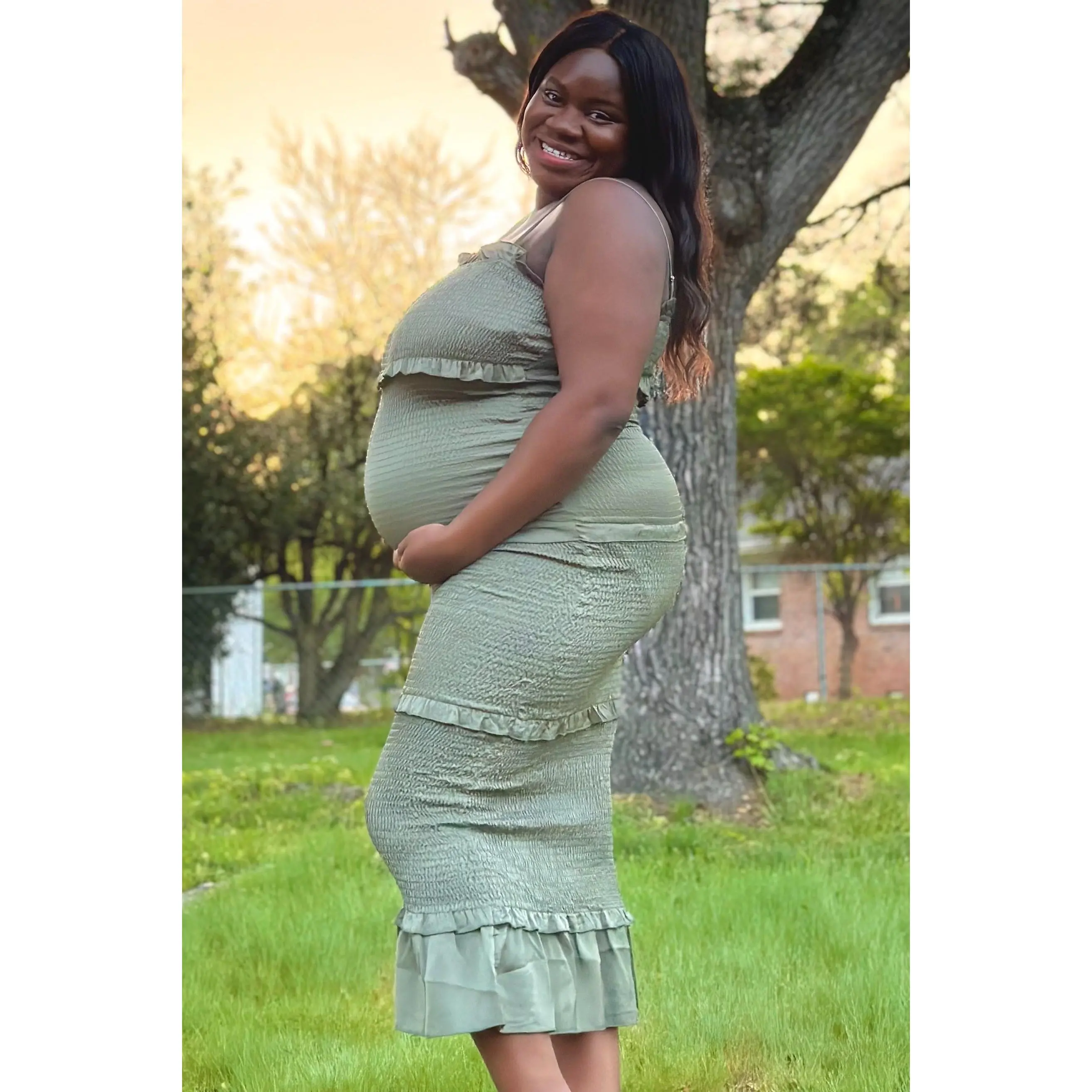 slim fit dress slacks The Eliza Dress | Smocked Elastic Dress