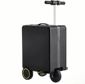 Electric Luggage Scooter - Smart Rideable Suitcase with Bluetooth Speaker & USB Port - Luxury Motorized Carry-On for Fast Airport Transport, Modern Travel Gear for Men & Women