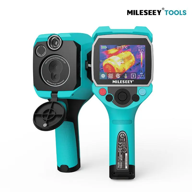 Thermal Imaging Camera, MILESEEY Handheld 256*192 IR Resolution Thermal Imager, 3.5 Inch LCD Display IP65 Waterproof Rechargeable 6 Palettes Thermal Camera with Auto Track Cold and Hot Spots Function