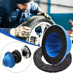 Silicon Carbide Wheel Hub Polishing Machine Set, Cleaning And Polishing Pads for Wheels And Brake Discs, Rust Removal And Paint Polishing, Tool Set