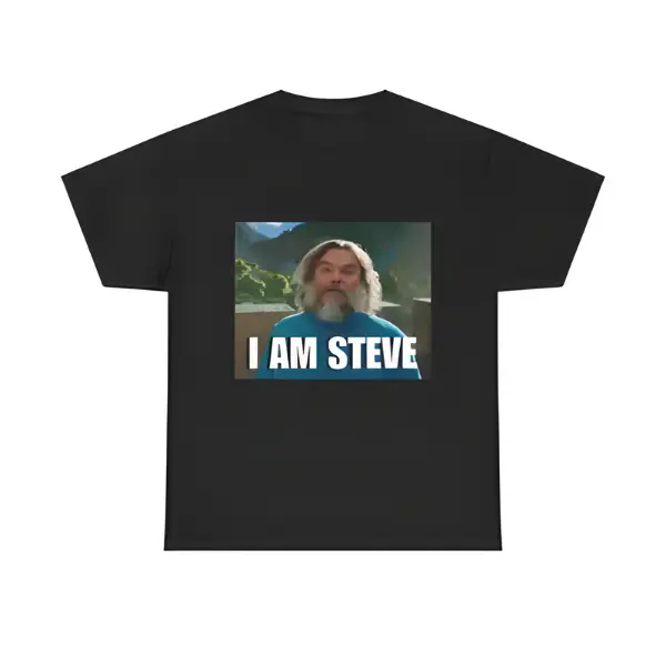 I Am Steve Meme Minecraft Movie Graphic Tee, T-Shirt, Funny Graphic Shirt, Gamer Gift, Unisex Clothing, Gift for Him