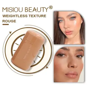 Lightweight Pocket Blush Stick, Natural Makeup Finish, Portable Cosmetic for Any Skin Tone, Perfect for On-The-Go Use, Cosmetic Product, Lightweight Natural Look