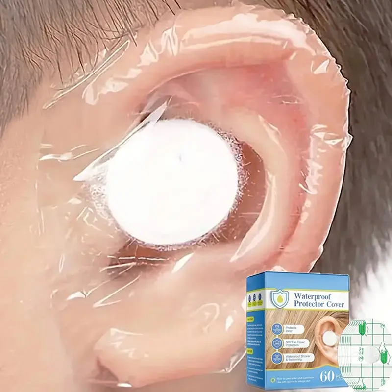 Waterproof Earmuffs for Bath Protection, Soft & Comfortable Disposable Design, Ideal for Swimming Shower Hair Washing, Transparent Color, Disposable Use, Swimming Accessories