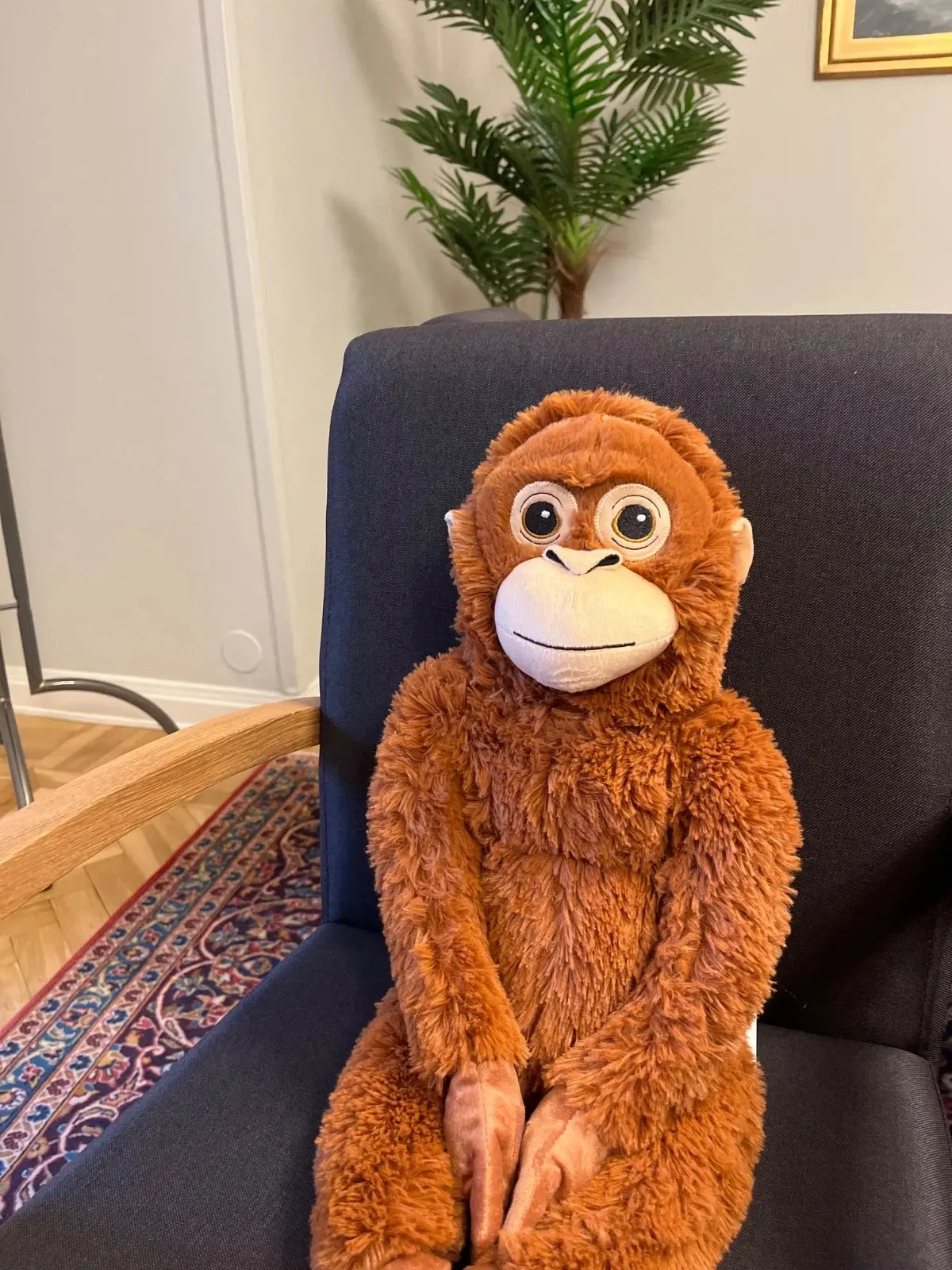 IKEA Brown Punch Orangutan Plush Toy, 26in Djungeskog Stuffed Figure with Orangutan Face, PP Cotton Fill for Hug & Decor, Model 10402841 (104.028.41)