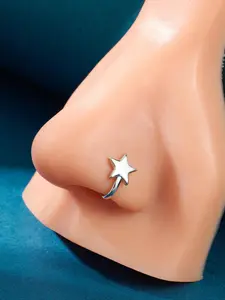 Fake Nose Ring, Star Design U-shaped Clip on Hoop Faux Nose Piercings, Fake Septum Cuffs, Non Piercing Jewelry for Women & Men