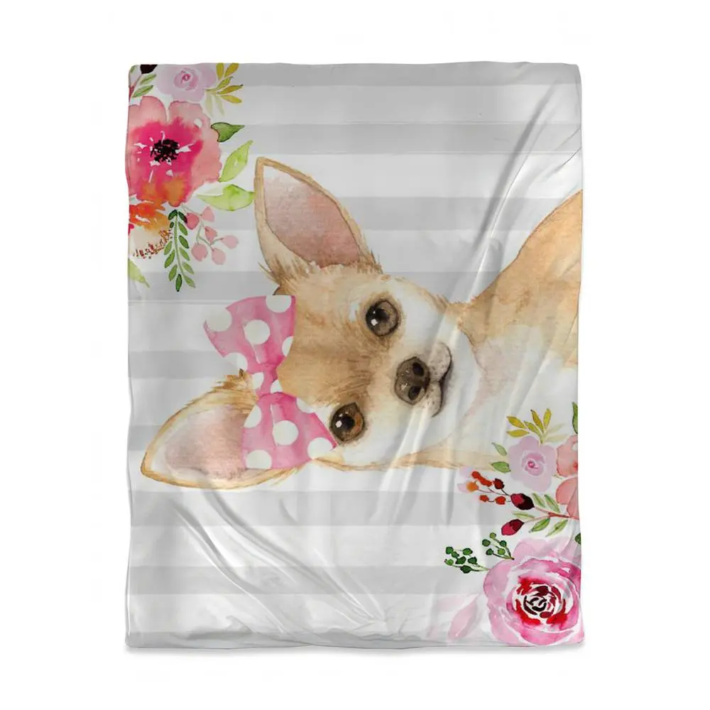 Begin Home Decor 3817-HWCT-CH5 Chihuahua Dog Twin Size Duvet Cover - Cute Pet Bedroom Decor