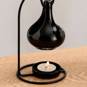 Ceramic Witch Pot Oil Burner, Essential Oil Diffuser with Tea Light Holder, Air Freshener Decorative Item, No Scent Included