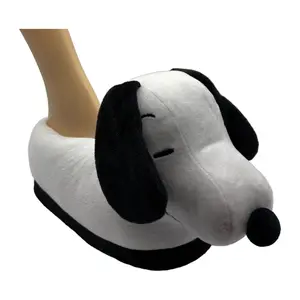 Peanuts Ladies' Snoopy Plush Head Slipper withNon-Skid Sole