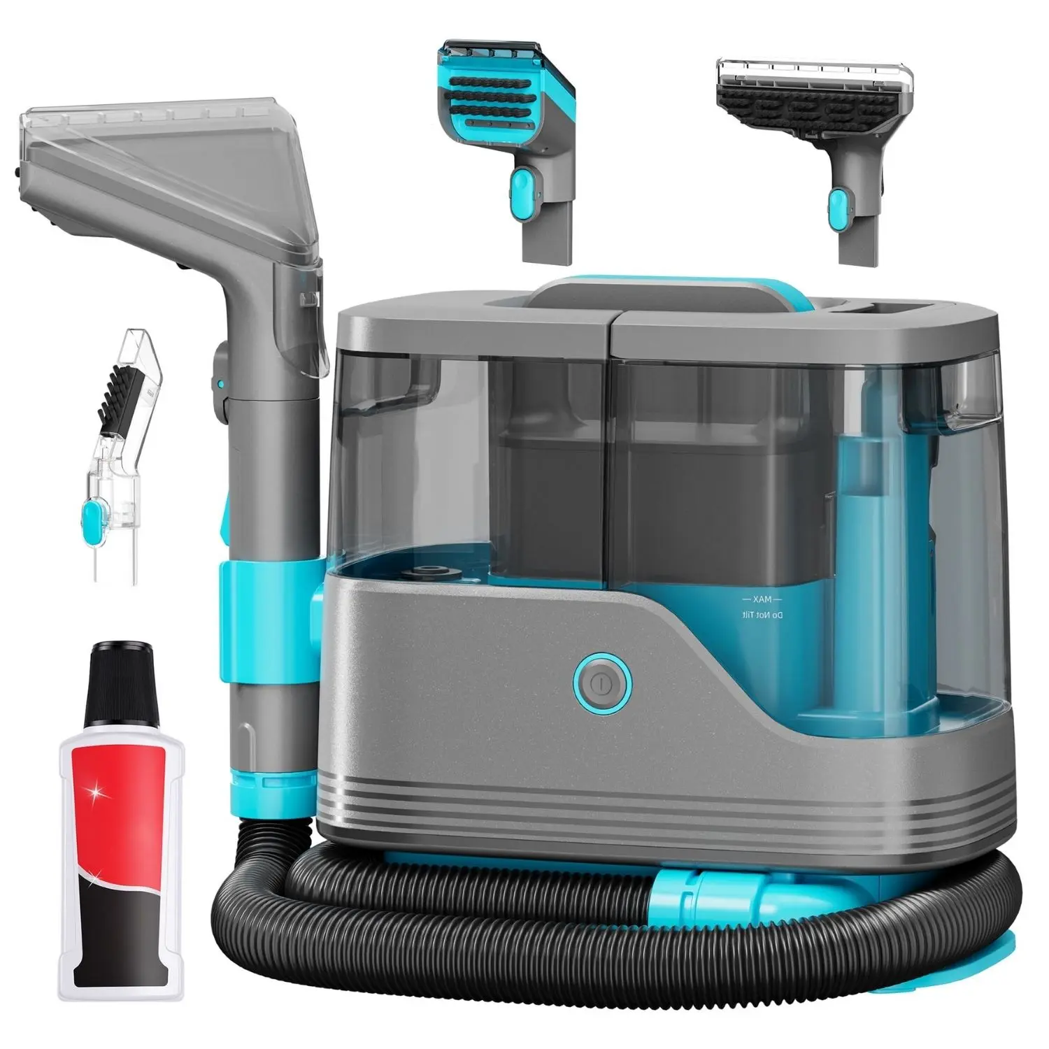 Spot Cleaner Machine for Carpet and Upholstery, 13Kpa Powerful Suction for Pet Stain, Couch & Car, with Cleaner Solution & Self-Cleaning System, Couch Cleaner for Rug, Furniture and Stair Portable Carpet and Upholstery Cleaner, 13KPa Suction with 3