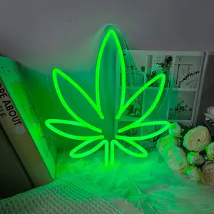 reen Leaf LED Neon Light - USB-Powered Multicolor Wall Light with Switch Control, Modern Leaf Design for Home, Office, Bedroom, Living Room Decor - Plug