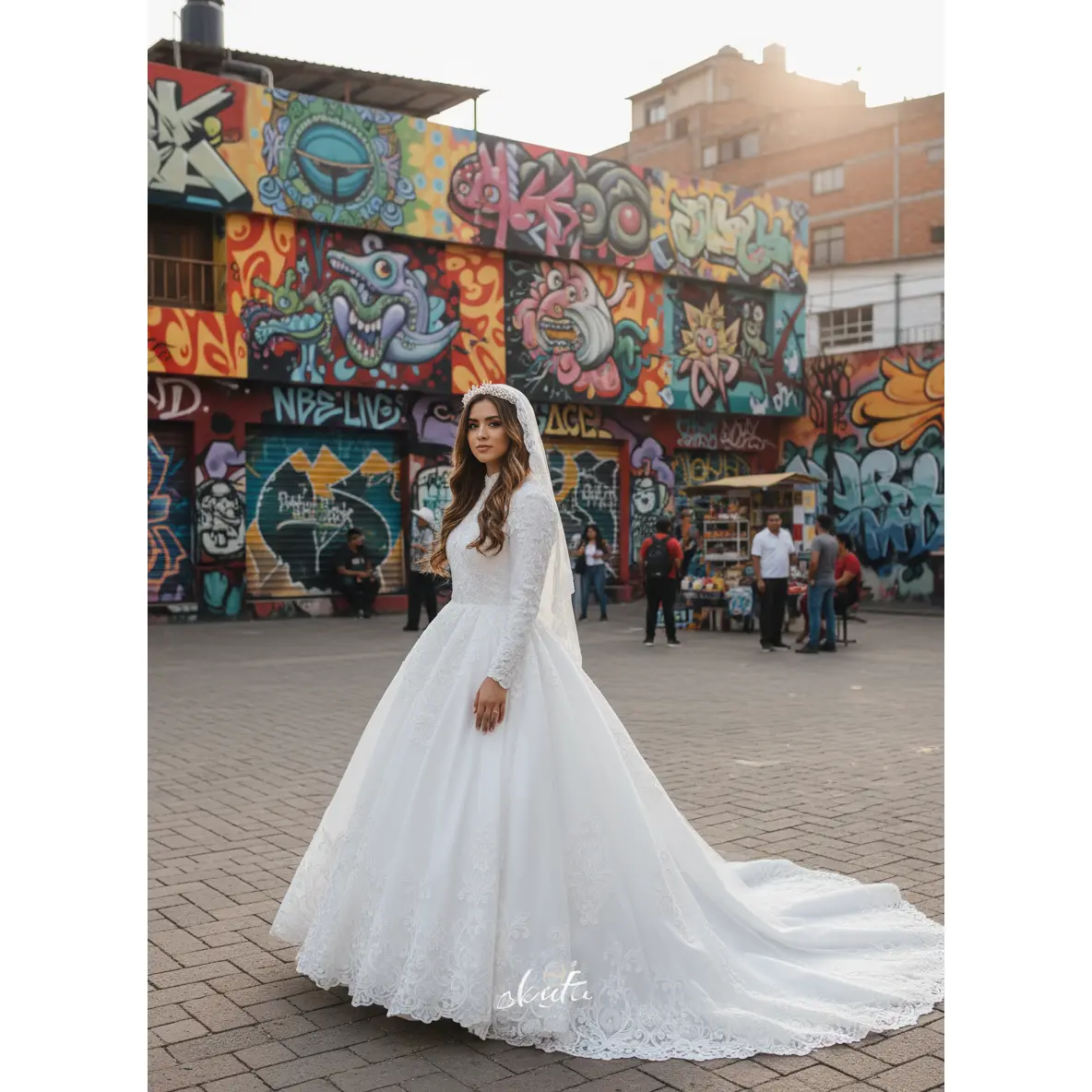 Razan Hijab Wedding Dress by Brides & Tailor