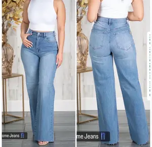 VIBRANT WIDE LEGG AZUL CLARO