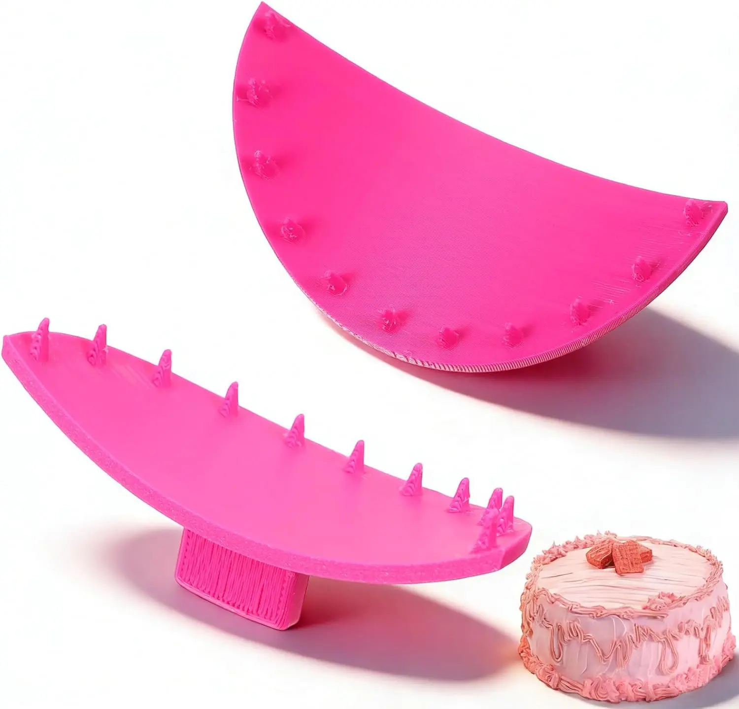 2 PCS Cake Arch Guide Tool, Ruffle Guide Stencil Cake Writing Tools Cakes Arc Ruler Cakes Ruffle Marker for Controlling the Size and Position of the Arc for Beginners and Bakers