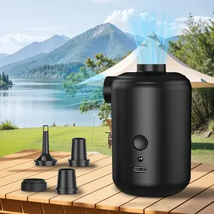 3600mAh USB Rechargeable Portable Air Pump, Fast Inflator Deflator with 4 Nozzles for Camping Air Mattress Swim Ring Pool