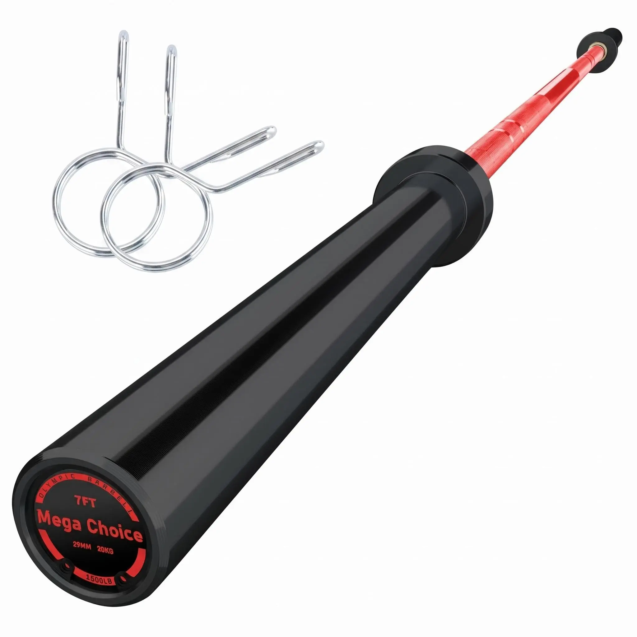 7FT Olympi Barbell,45LB Weight Bar for Bench Press,1000LB High Capacity,Hard Chrome, Knurled Grip,Heavy Strength Training Bars for Squat,Deadlift,Weightlifting,Fits 2 Inch Plates