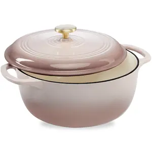 Best Choice Products Enamel Cast-Iron Dutch Oven, 6 Qt & 7.5 Qt – Heavy-Duty Cookware w/ Lid & Dual Handles, Multiple Colors