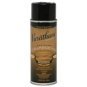 Rustoleum  12 Oz Golden Pecan One Step Oil Based Stain & Polyurethane Spray pack of 6