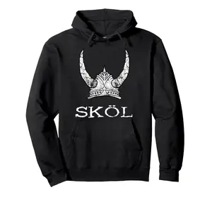 Skol Viking Helmet Nordic Scandinavian Norse Mythology Pullover Hoodie