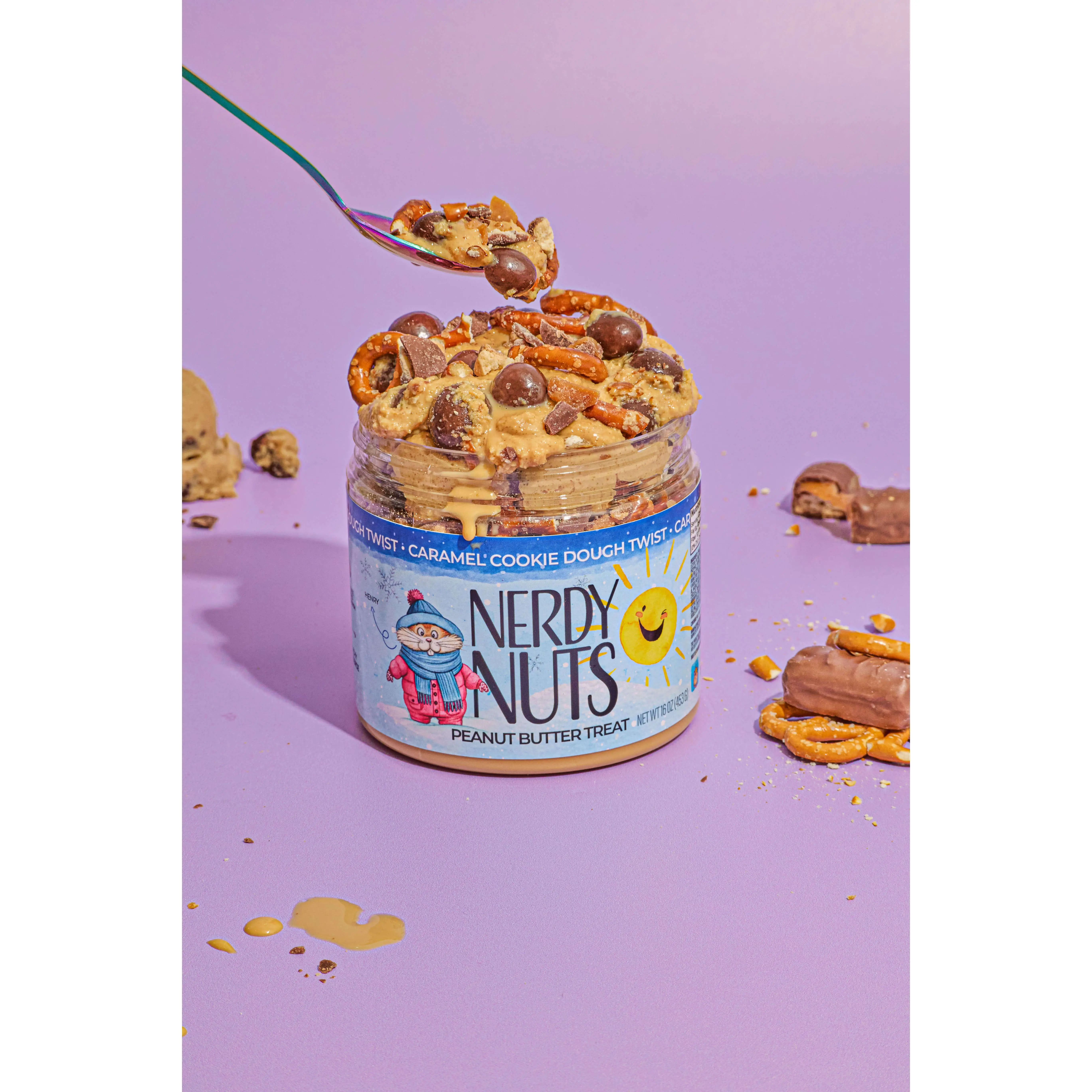 Caramel Cookie Dough Twist Peanut Butter Treat