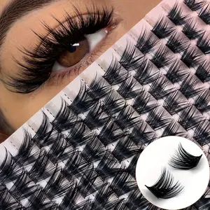 140pcs Eyelash Extensions DIY Manga Lash Clusters, Spikes Lash Clusters, Wispy Spiky False Eyelashes for Natural Look, 9D Fake Eyelashes at Home, Individual False Eyelash, Volume Cluster Lashes, Eyelash Falsies