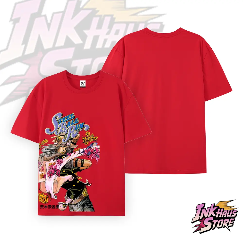 Gyro Zeppeli，JoJo's Bizarre Adventure: Steel Ball Run--Short-sleeved cotton unisex casual T-shirt