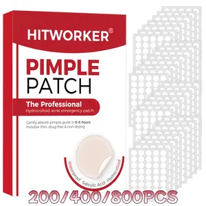 200/400/1200pcs Waterproof Breathable Tea Tree Oil Acne Patches, Pimple Patches, Hydrocolloid Patches, Gentle Non-Irritating Facial Care, Suitable for Men and Women, Skin Friendly