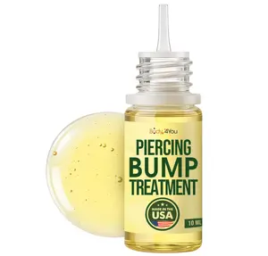 BodyJ4You Piercing Keloid Bump Removal - Natural Oil Piercing Bump Treatment - Nose Septum Belly Ear Cleaner Soothing Skin Recovery Solution - Safe Care Piercing Reduce Appearance Scars - 0.33 Fl Oz