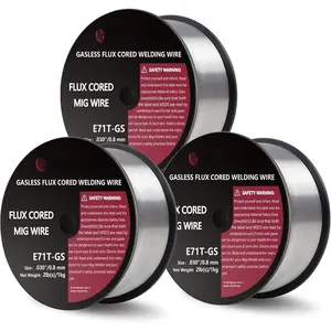 Flux Core Welding Wire .030, Flux Core Welding Wire 2lbs 3 Pack E71T-GS Gasless Low Splatter Mig Welding Wire Mild Carbon Steel Compatible With Lincoln Miller Forney Harbor Welder