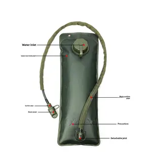 Military Green 101 oz Leak-Proof Hydration Bladder | Water Bag for Hiking, Camping & Outdoor Adventures, Food-safe EVA inner lining