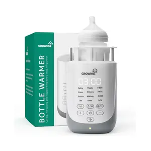GROWNSY Nutri Bottle Warmer with Innovative Auto-Lift Feature, 10-in-1 Fast Baby Bottle Warmer with Night Light, Retain Nutrients Milk Warmer for Breastmilk&Formula