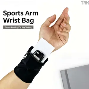 Multi‑Use Running Wallet Wristband, Lightweight Zipper Storage Sleeve for Phone Cards Keys, Breathable Sweat‑Absorbent Fitness Band, Versatile Accessory for Cycling Gym Workout Daily Activities